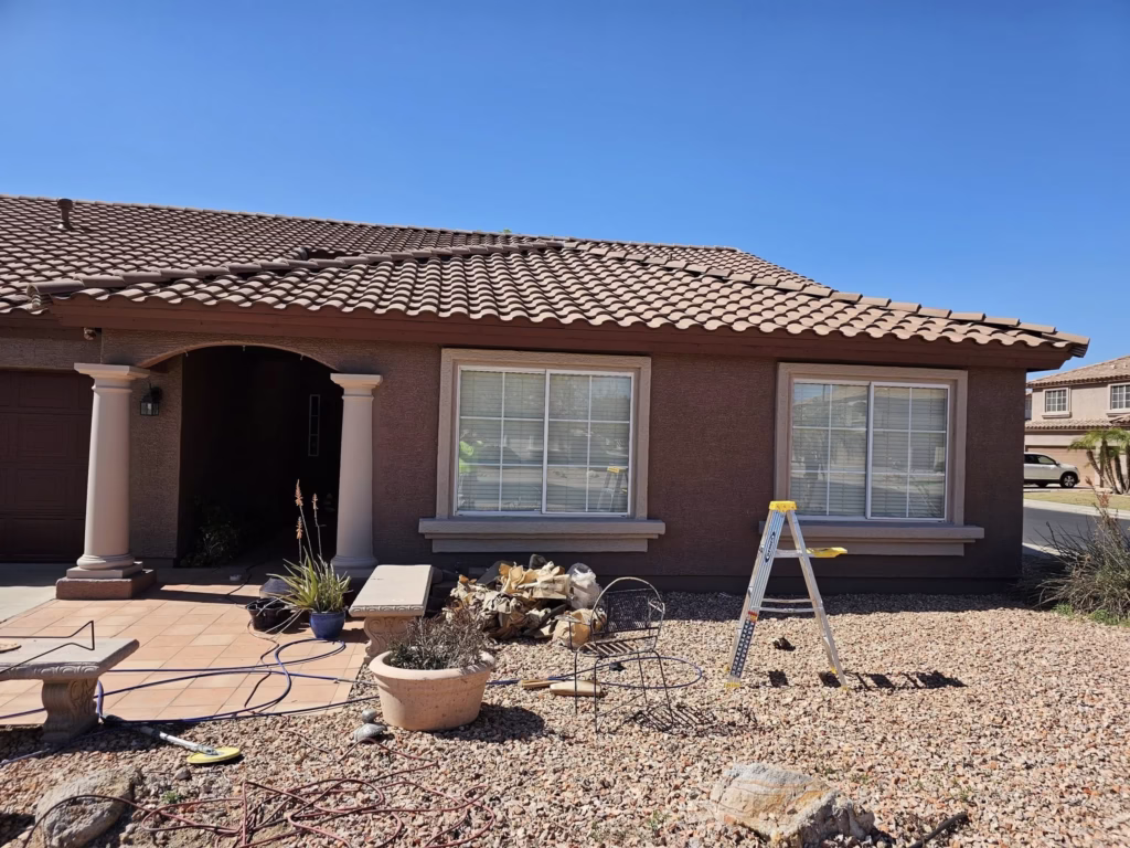 Stucco home exterior painting project