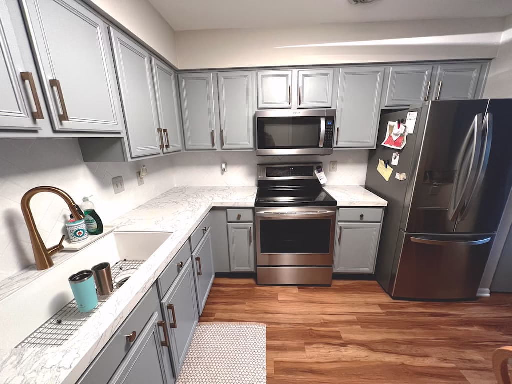 Kitchen cabinets painted gray